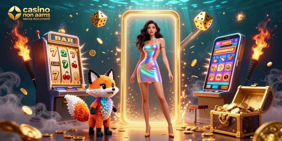 Goditi un'esperienza di gioco emozionante nei casinò non AAMS senza documenti con grafiche vivaci e un'azione dinamica delle slot machine.