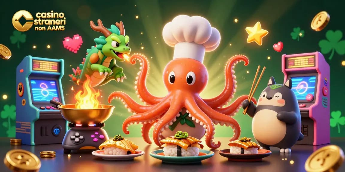 Partecipa a un emozionante gameplay nei casino online stranieri non AAMS con un'illustrazione 3D vivace che mostra il divertimento del gioco.