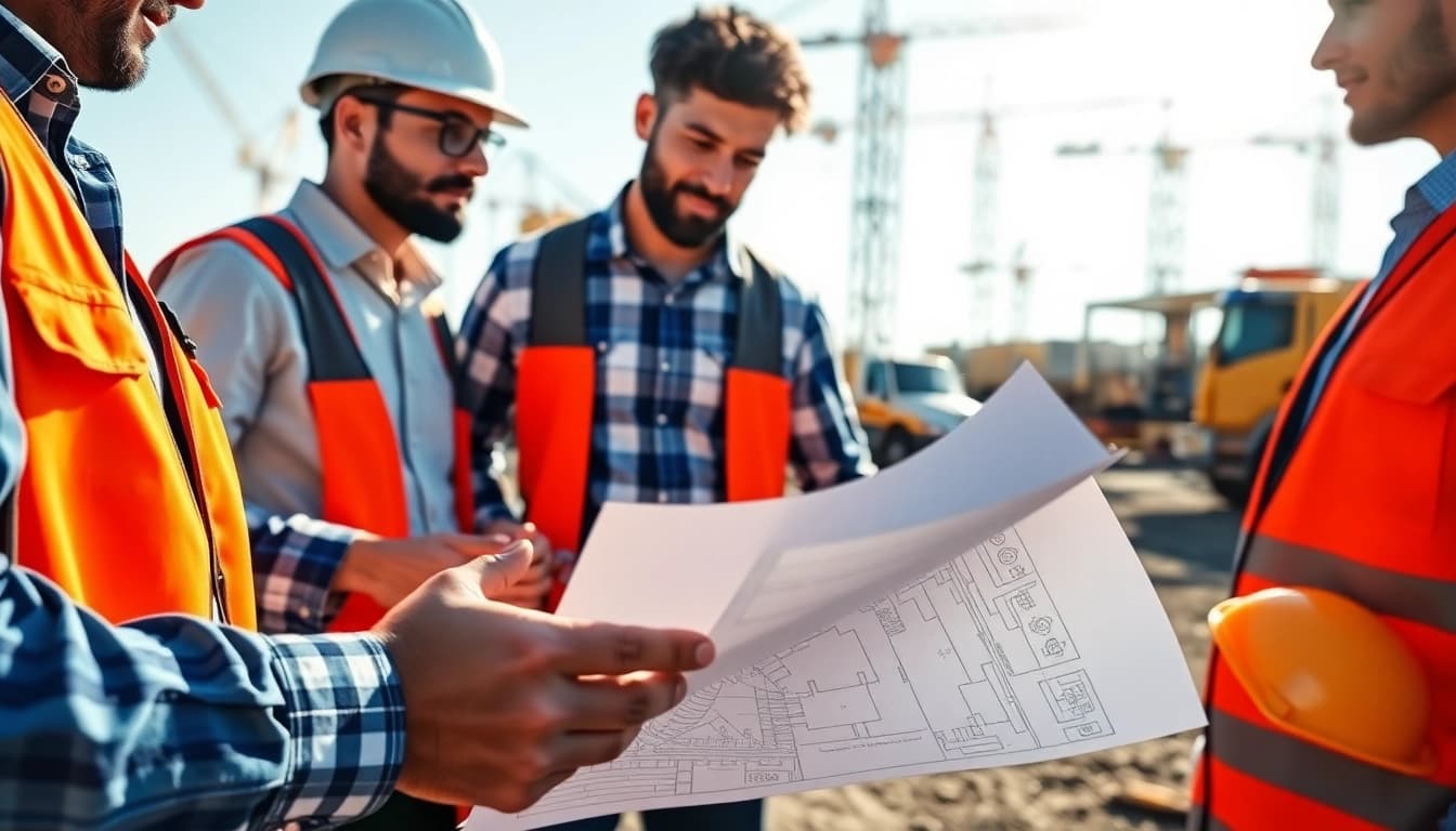 Contractors at work showcasing the southern california contractors association's dedication to teamwork and quality.