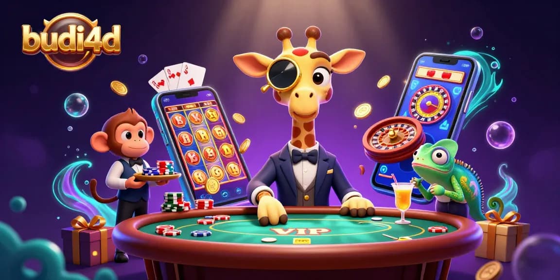 Budi4d offers thrilling slot experiences with vibrant characters winning at casino games