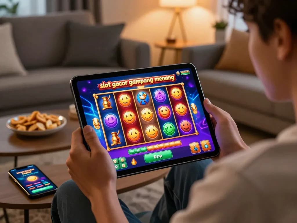 Experience winning moments with slot gacor gampang menang on a tablet in a cozy, inviting space.