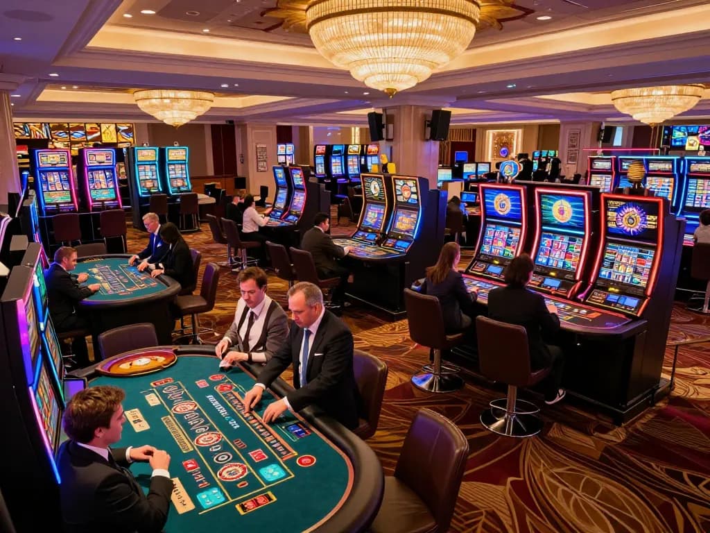 Players enjoying vibrant casino games as they seek more info on strategies and odds.