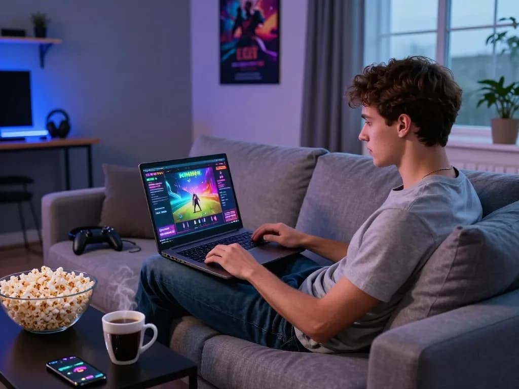 Play free porn games HTML in a cozy modern gaming setup featuring engaging graphics and interactive gameplay.