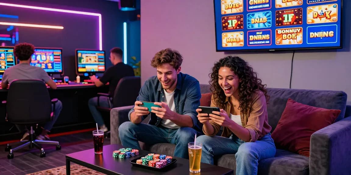 Players enjoying exciting games at UK casinos not on Gamstop in a vibrant gaming room setting.