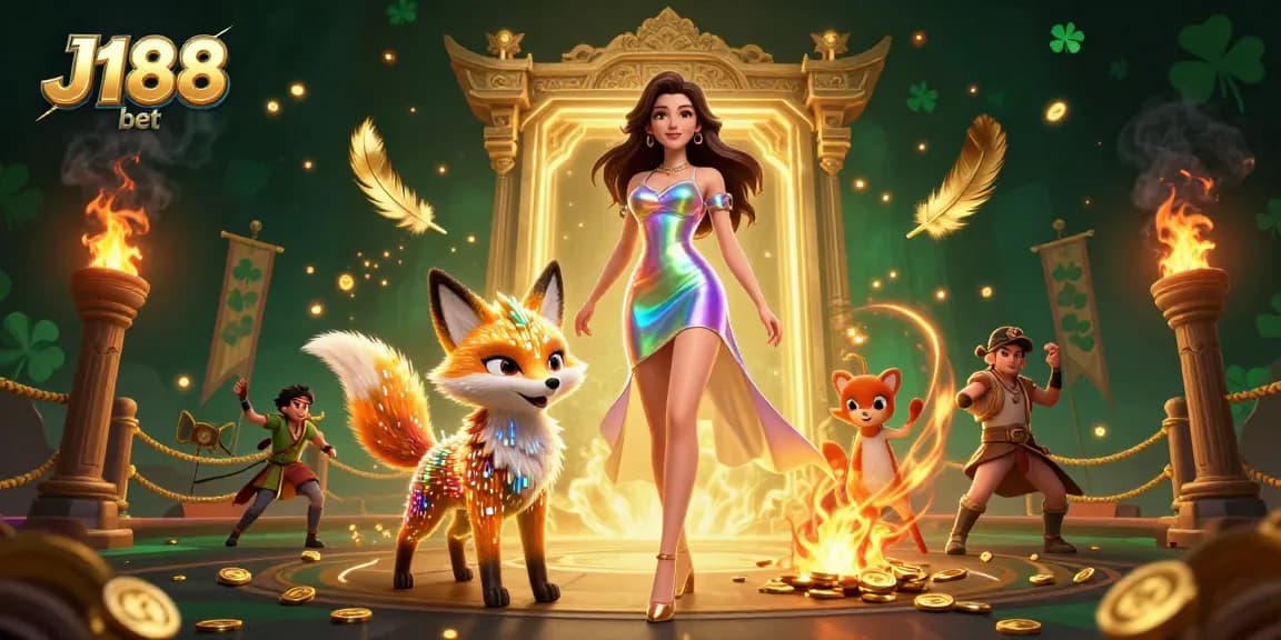 Engage in thrilling action at J188 bet with vibrant casino visuals and dynamic gaming elements.