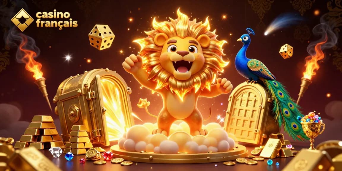 Jouer au casino français crypto avec des gains en cryptomonnaies, entouré de richesse et de jeux.