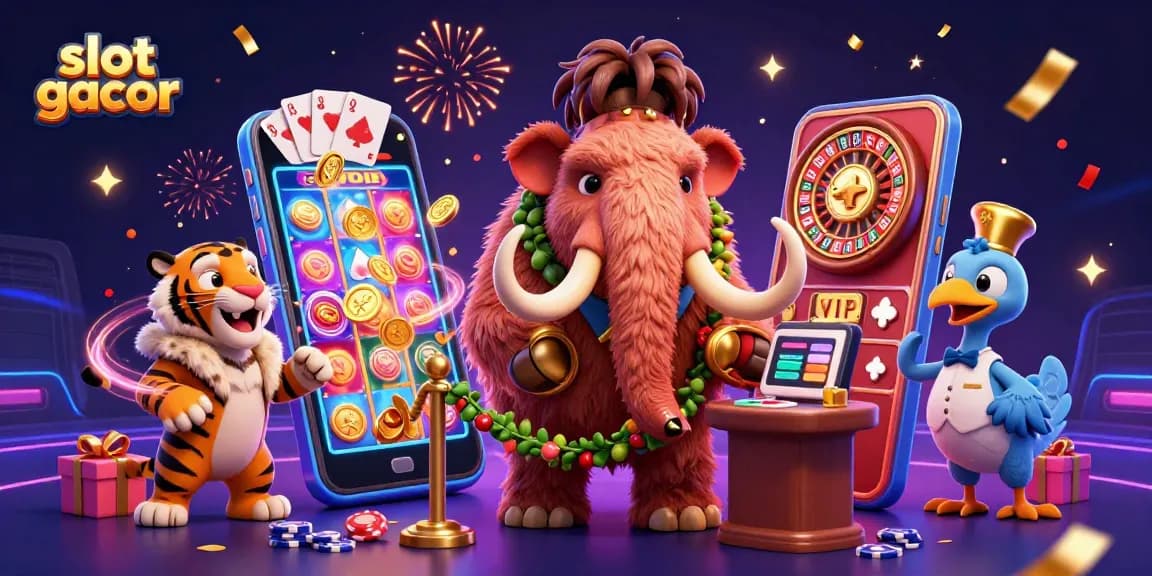 Mainkan slot gacor dengan visual menarik, termasuk hewan 3D dan elemen kasino