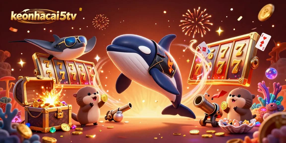 Experience the excitement of gambling with keonhacai5tv in this dynamic 3D casino illustration.