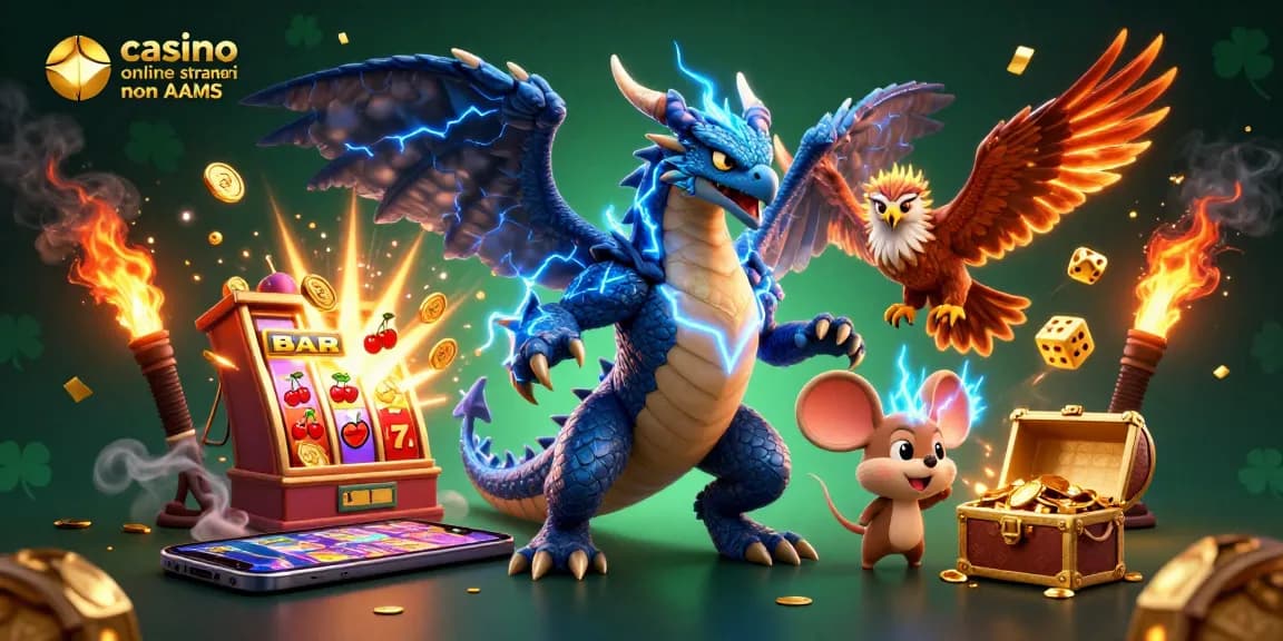 Scopri azioni entusiasmanti nei casino online stranieri non AAMS con un'illustrazione 3D vibrante!