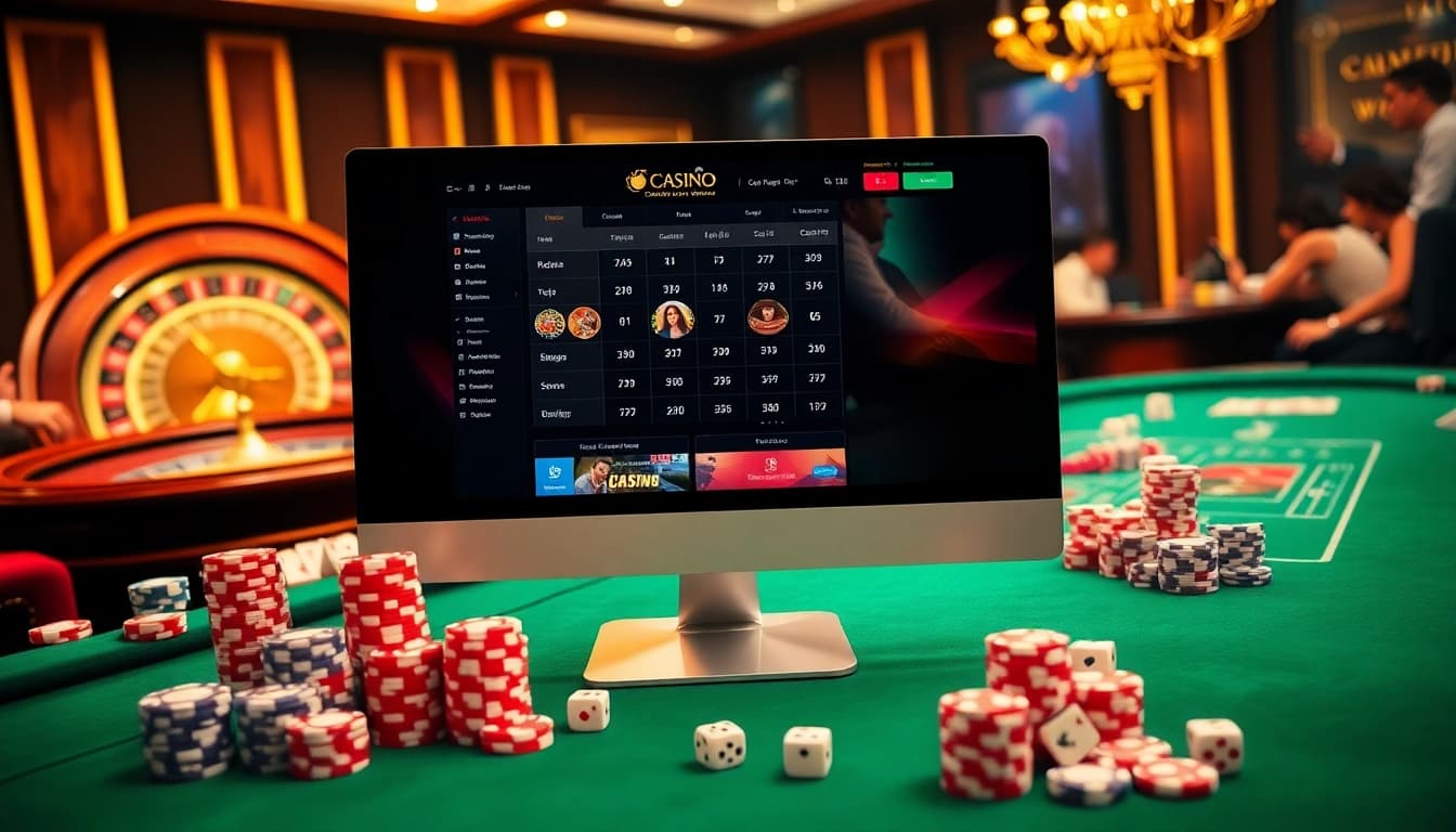 Vivez l'excitation du casino en ligne avec des jeux engageants, des jetons de poker et une roulette tournante.