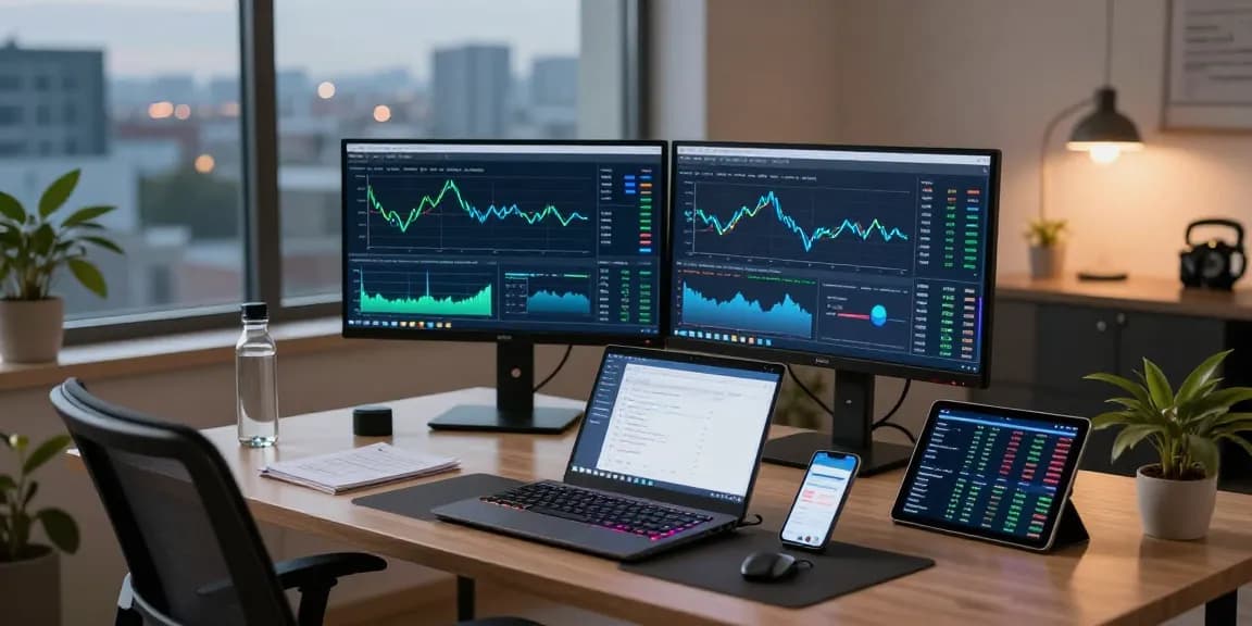 Best cloud mining setup featuring crypto analytics, digital wallet, and security tools in a modern workspace.