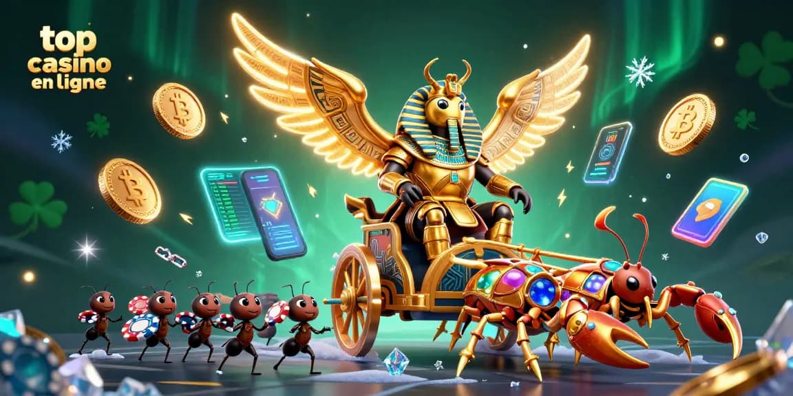 Gagnez des récompenses au meilleur casino en ligne avec un scarabée doré et des scorpions