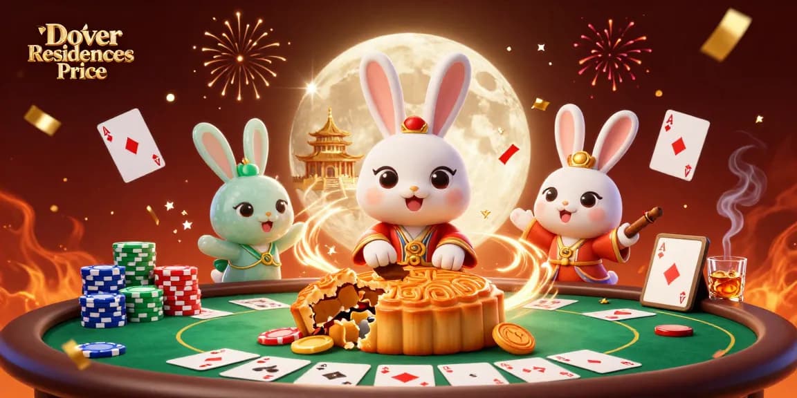 Engage with Dover Residences Price showcasing a festive casino atmosphere with vibrant poker elements.