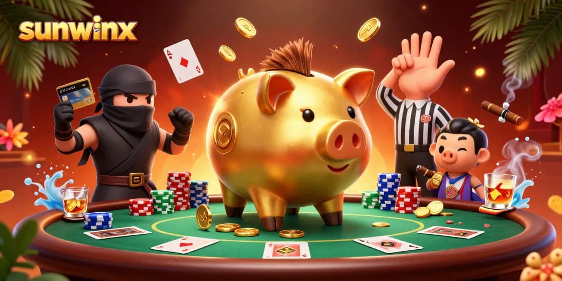 Sunwinx players engage in an exciting poker showdown with vibrant 3D characters.