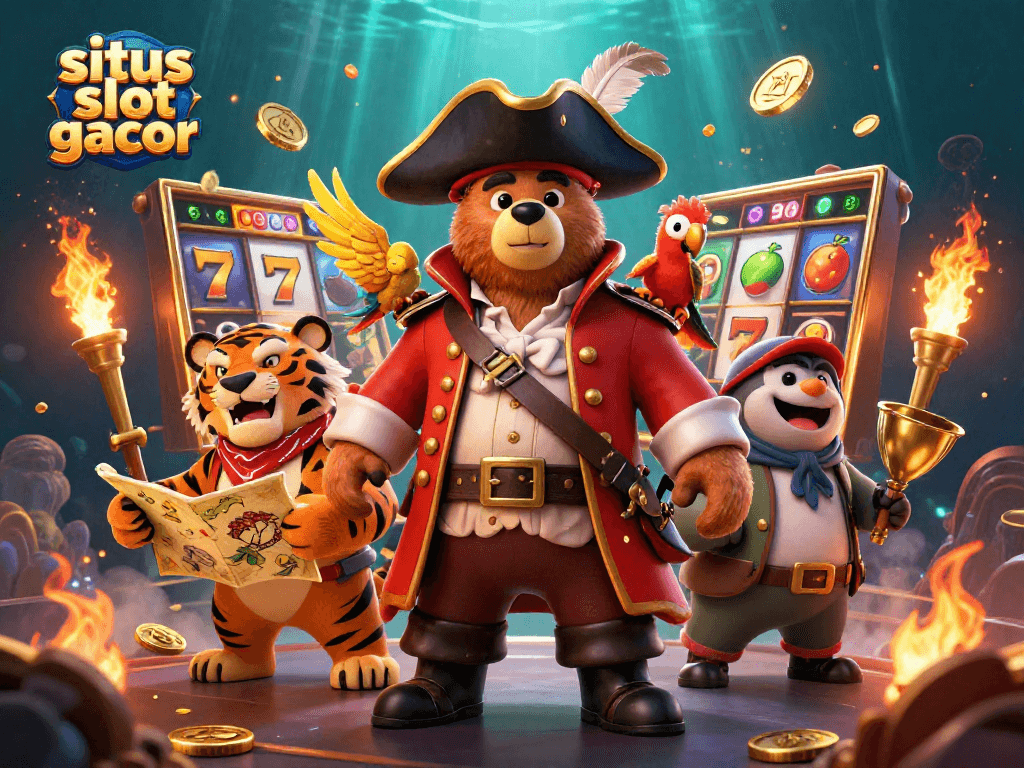 Play on the situs slot gacor with vibrant casino graphics and thrilling characters