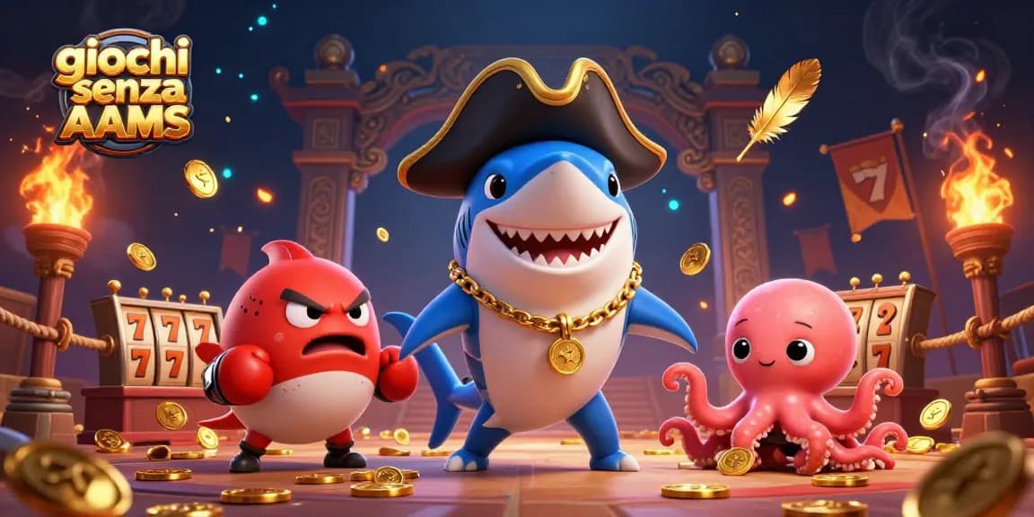 Vivi emozionanti giochi senza AAMS con rulli di slot entusiasmanti e personaggi animati in un'atmosfera vibrante.