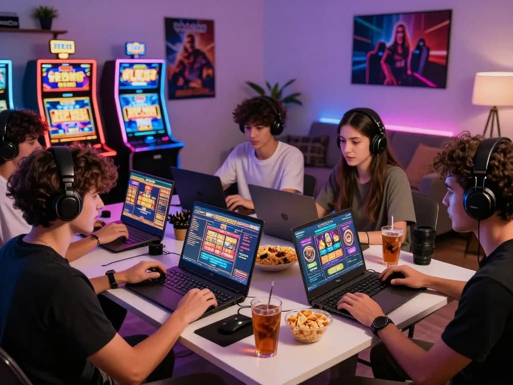Teman-teman menikmati permainan situs slot gacor di lingkungan rumah yang ramai.