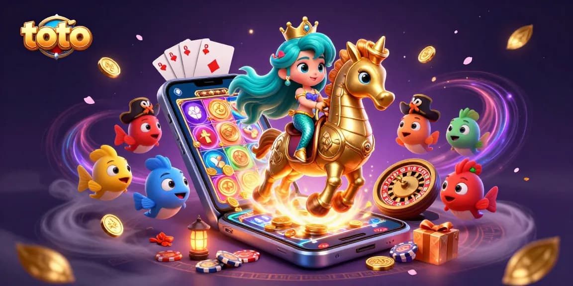 Play exciting toto slots with a mermaid princess in a vibrant underwater casino.