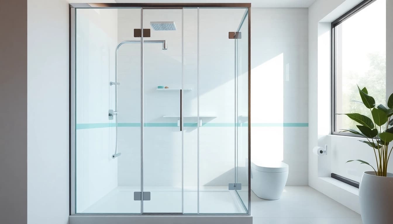 Genießen Sie die moderne duschkabine 100x100 in einem eleganten Badezimmer, das relaxte Atmosphäre schafft.