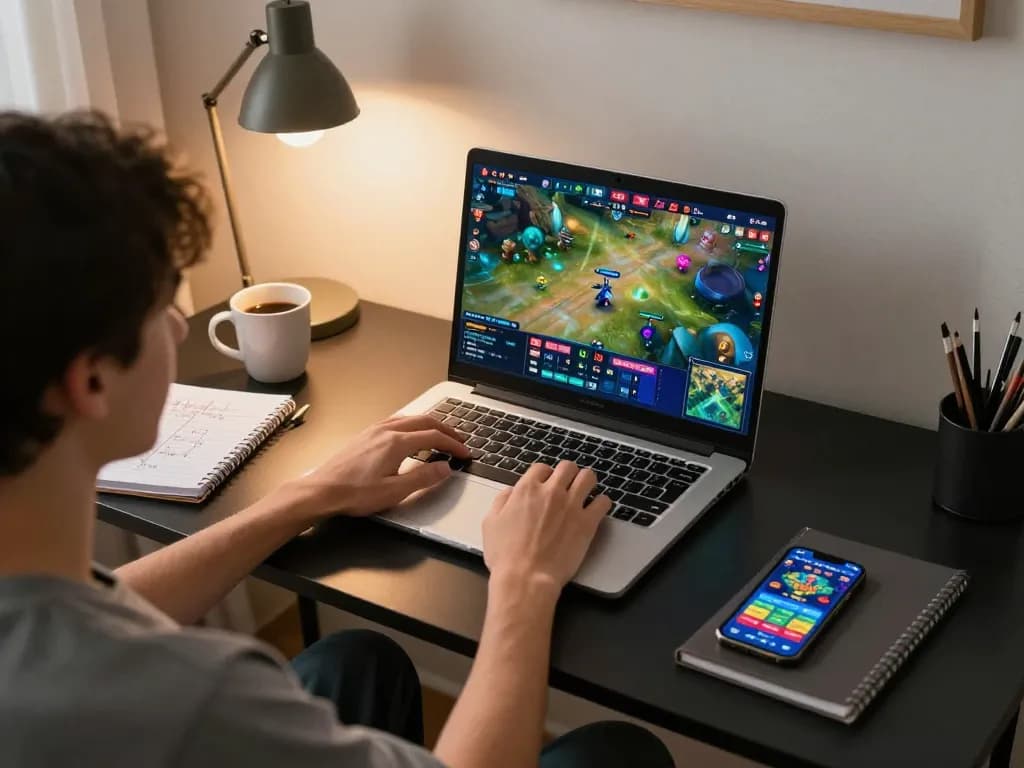 Engaging setup for migliori casino online europei gaming, showcasing a player enjoying online slots.
