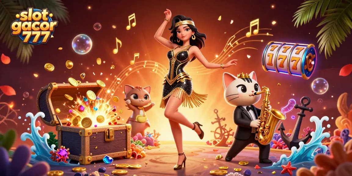 Engage in slot gacor 777 excitement with vibrant characters and dynamic casino elements.