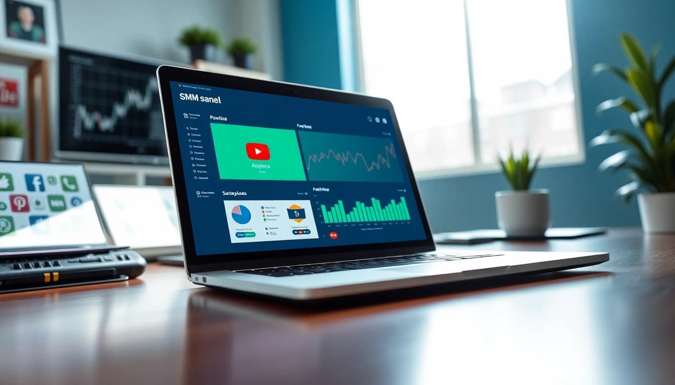 Engaging overview of a youtube smm panel dashboard highlighting analytics for social media marketing.