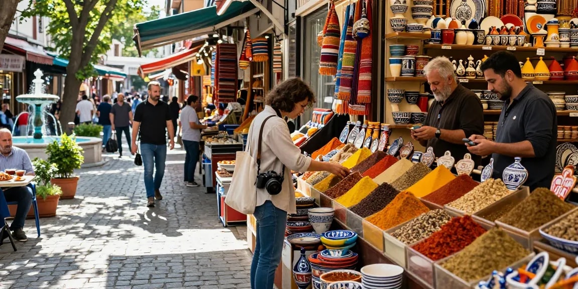 Experience vibrant stalls and local culture in istanbulpano.com, exploring Istanbul's market scene.