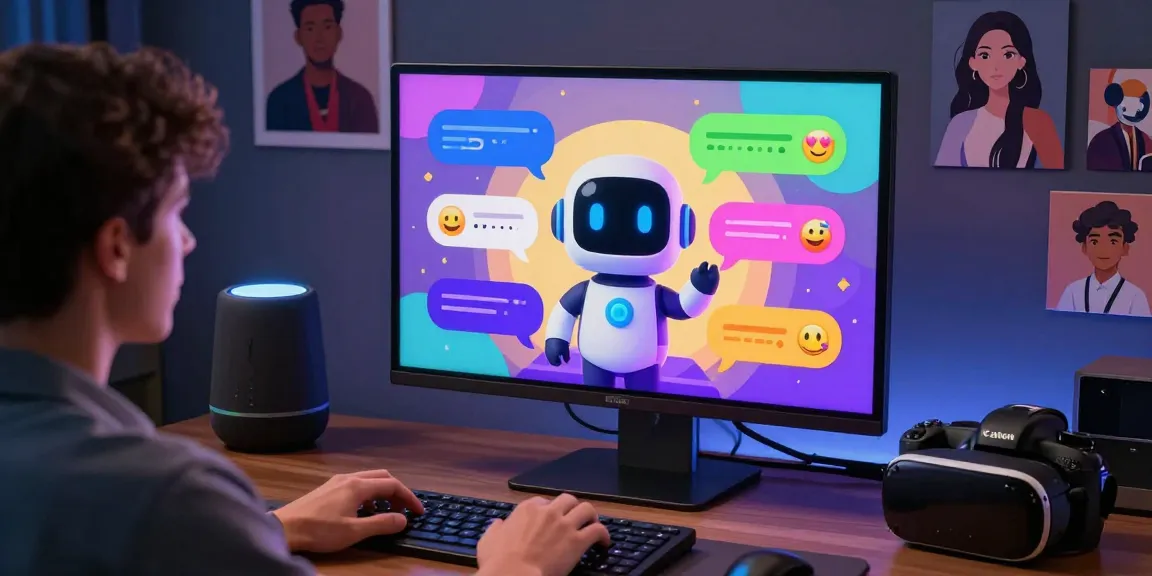 User interacting with a vibrant AI chat interface, showcasing hentai ai chat experiences in a modern workspace.