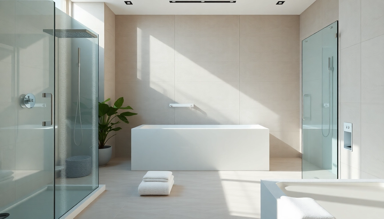 Discover elegant showers Australia in a luxurious bathroom setting with modern features.