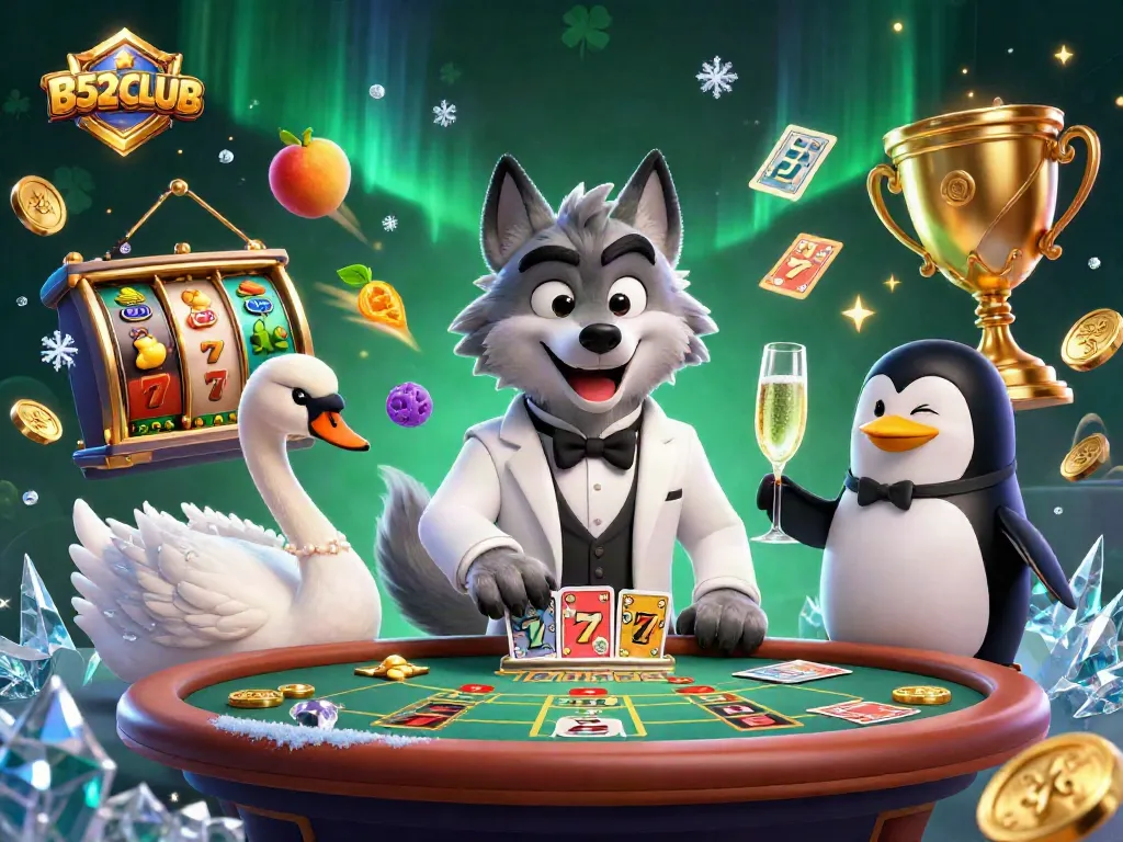 Win thrilling jackpots at B52CLUB with vibrant slot machines and charismatic characters.