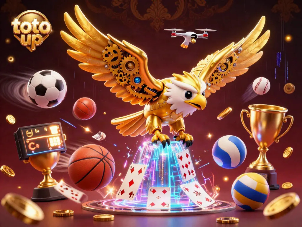Experience thrilling gaming with toto up, illustrated in a vibrant casino scene rich with action and excitement.