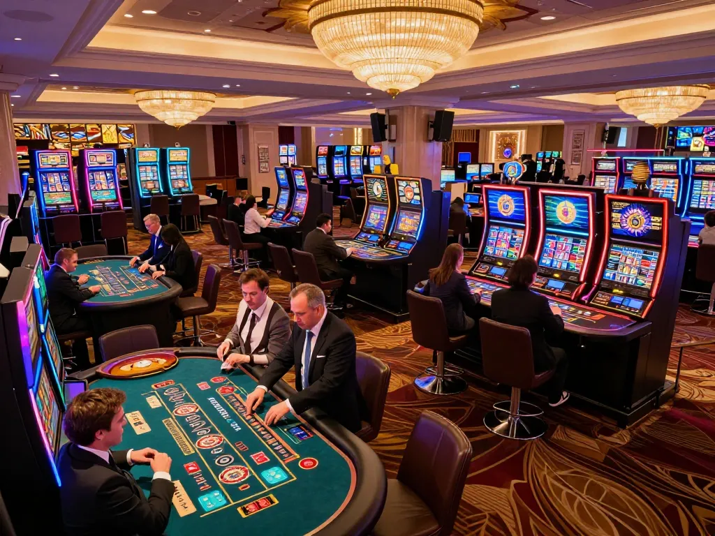 Players enjoying vibrant casino games as they seek more info on strategies and odds.