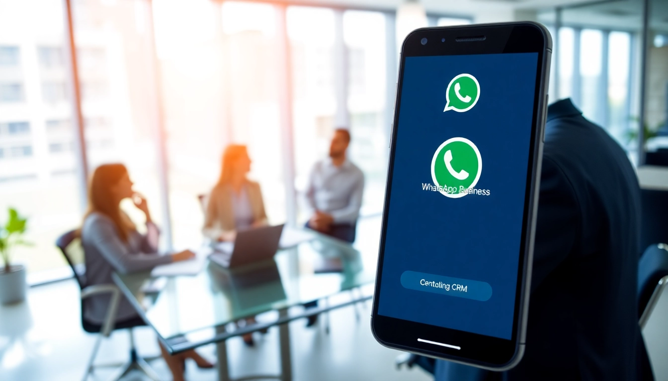 Utilizing WhatsApp Business CRM for effective team collaboration in a professional setting.
