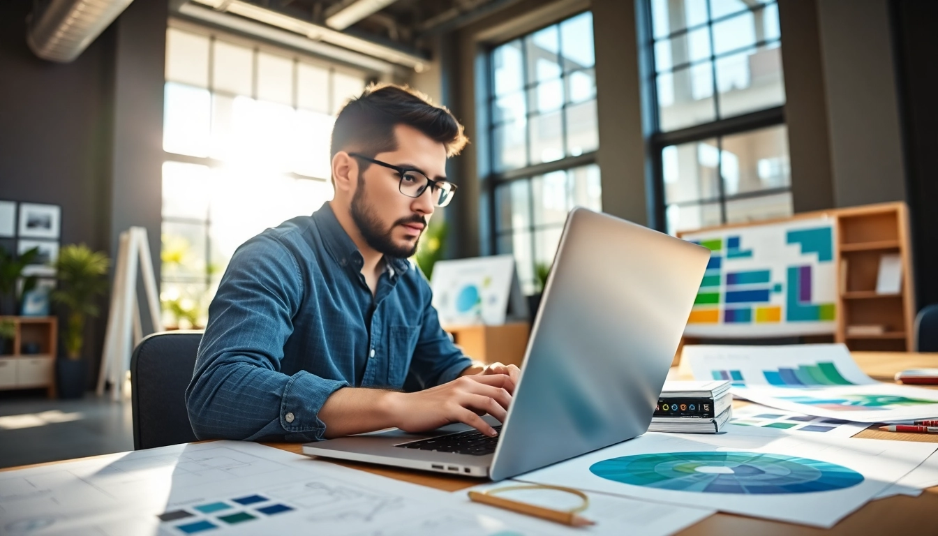 Enhance your business image with expert Hereford Web Design in a modern workspace.