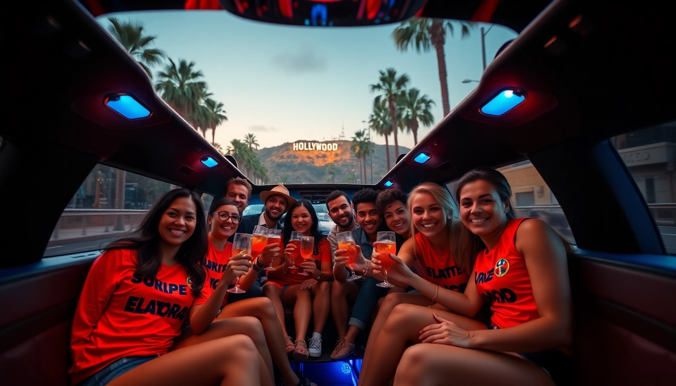 World Cup Group Transportation in a luxury limo with excited fans in LA.