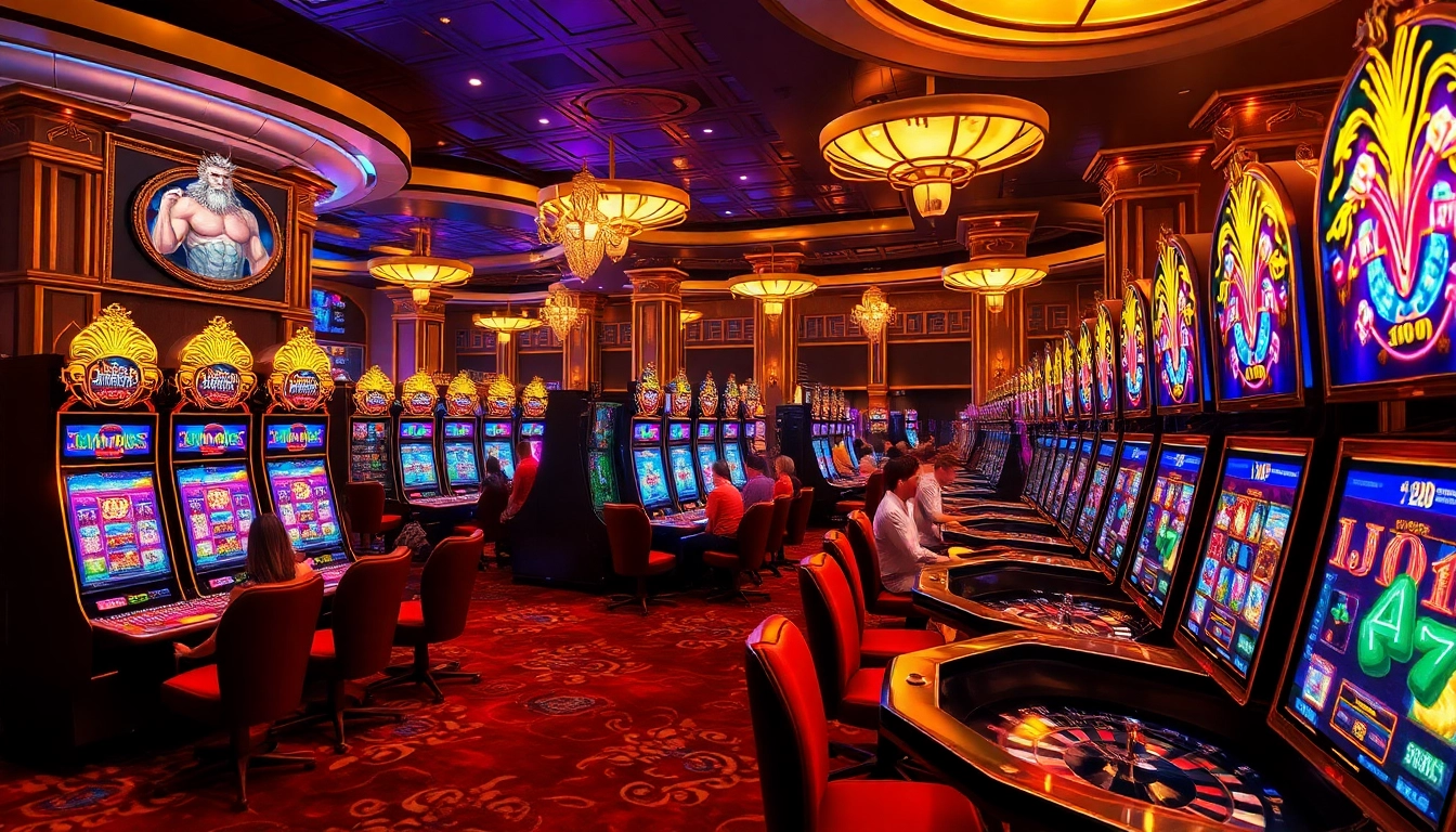 Mainkan game slot Olympus 1000 yang mendebarkan di kasino mewah yang penuh semangat.