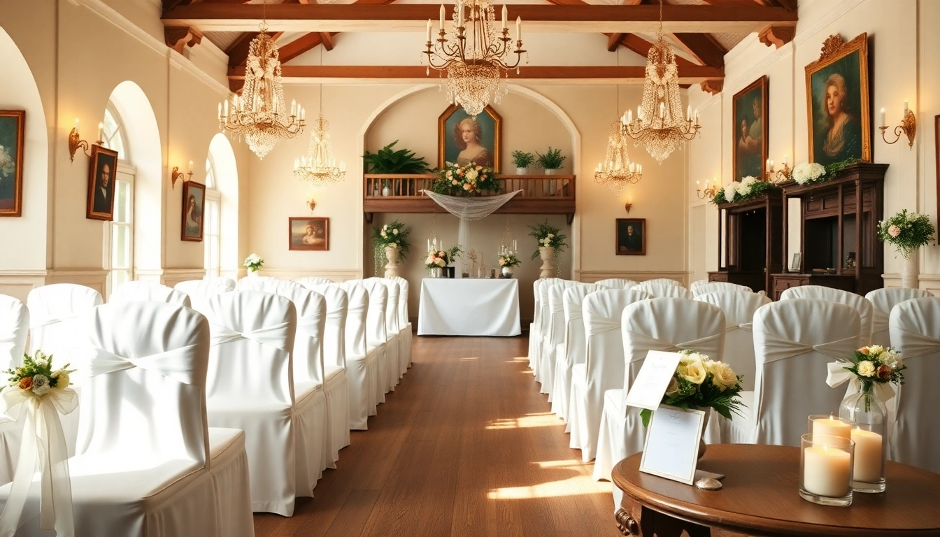 Stunning wedding event space Jacksonville featuring elegant decor and inviting atmosphere.