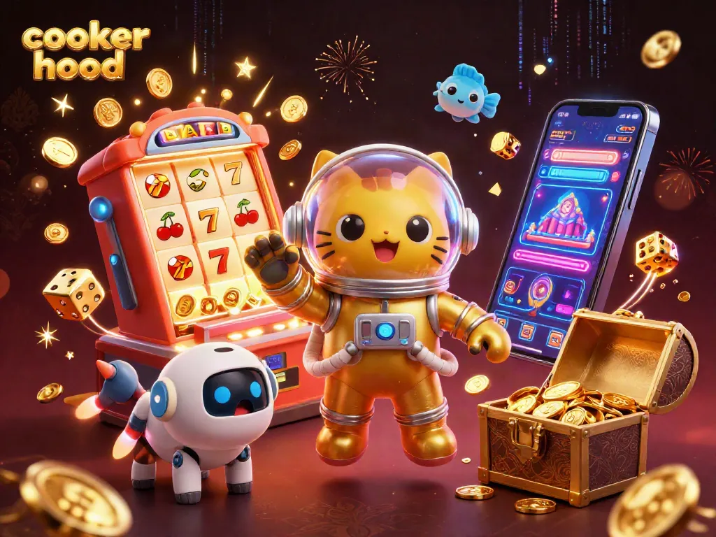 Win big with a cooker hood as exciting casino elements burst forth in a vibrant 3D scene.