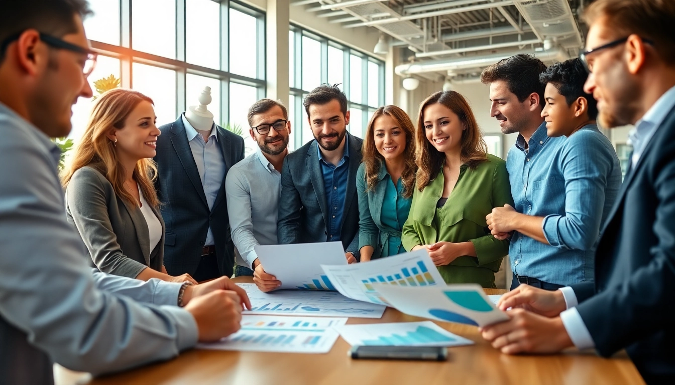 Hire reps by industry with dynamic sales team collaborating in modern office setting.