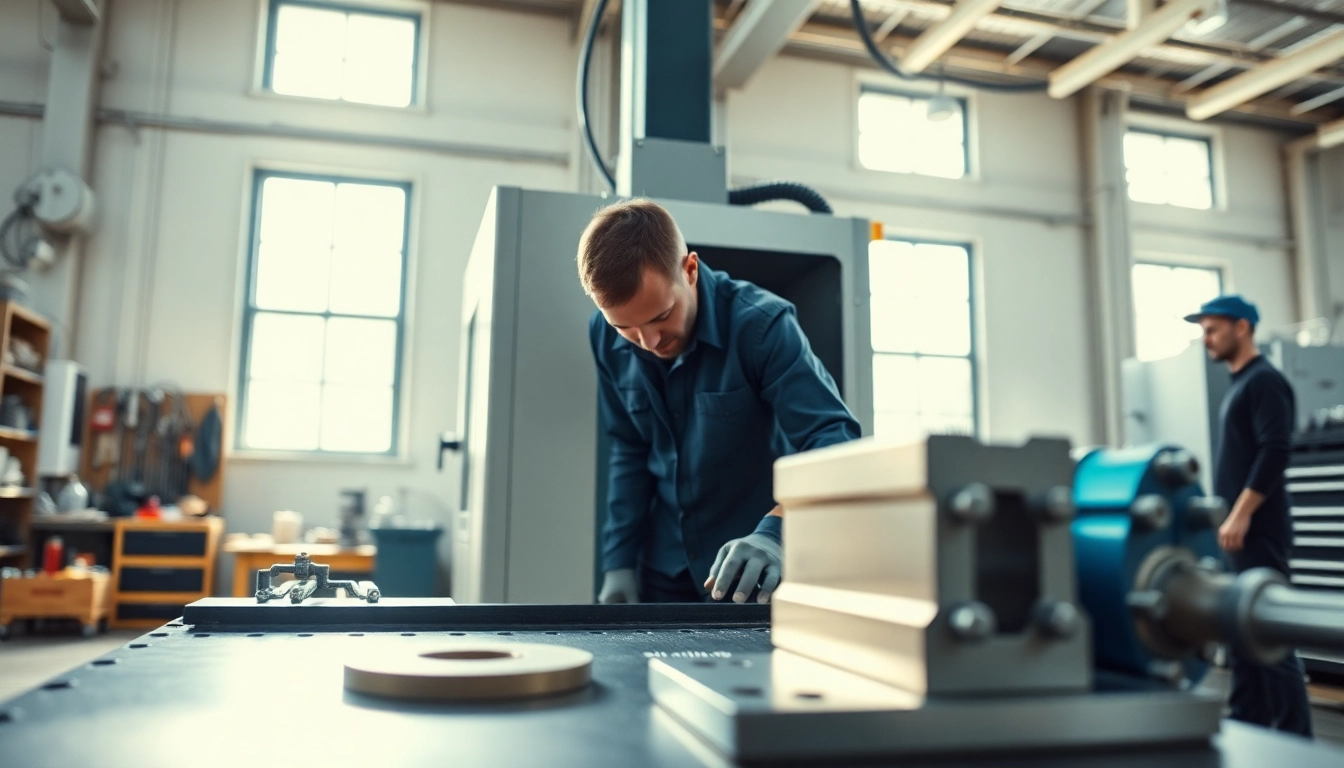 Creating aluminum prototypes in a professional workshop with skilled machinist.