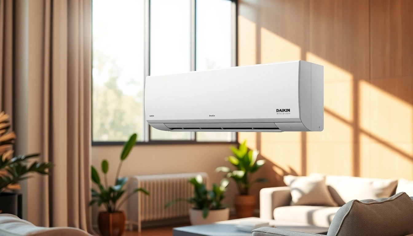 Install a Daikin mini split AC for optimal cooling in your stylish room.
