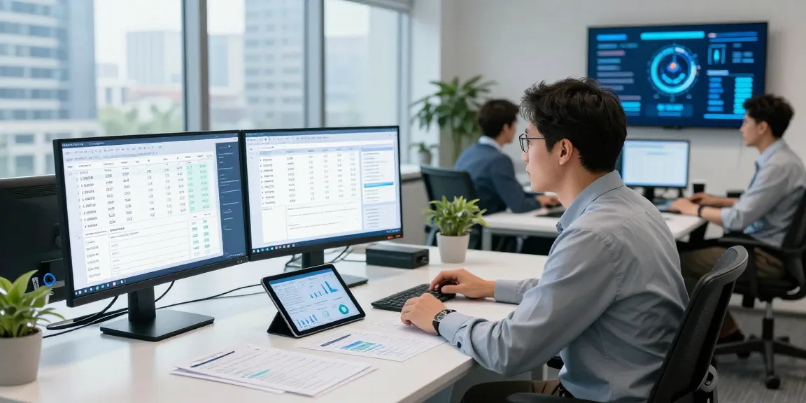 Detect fraud invoice using AI technology in a modern corporate setting with analysts examining data.