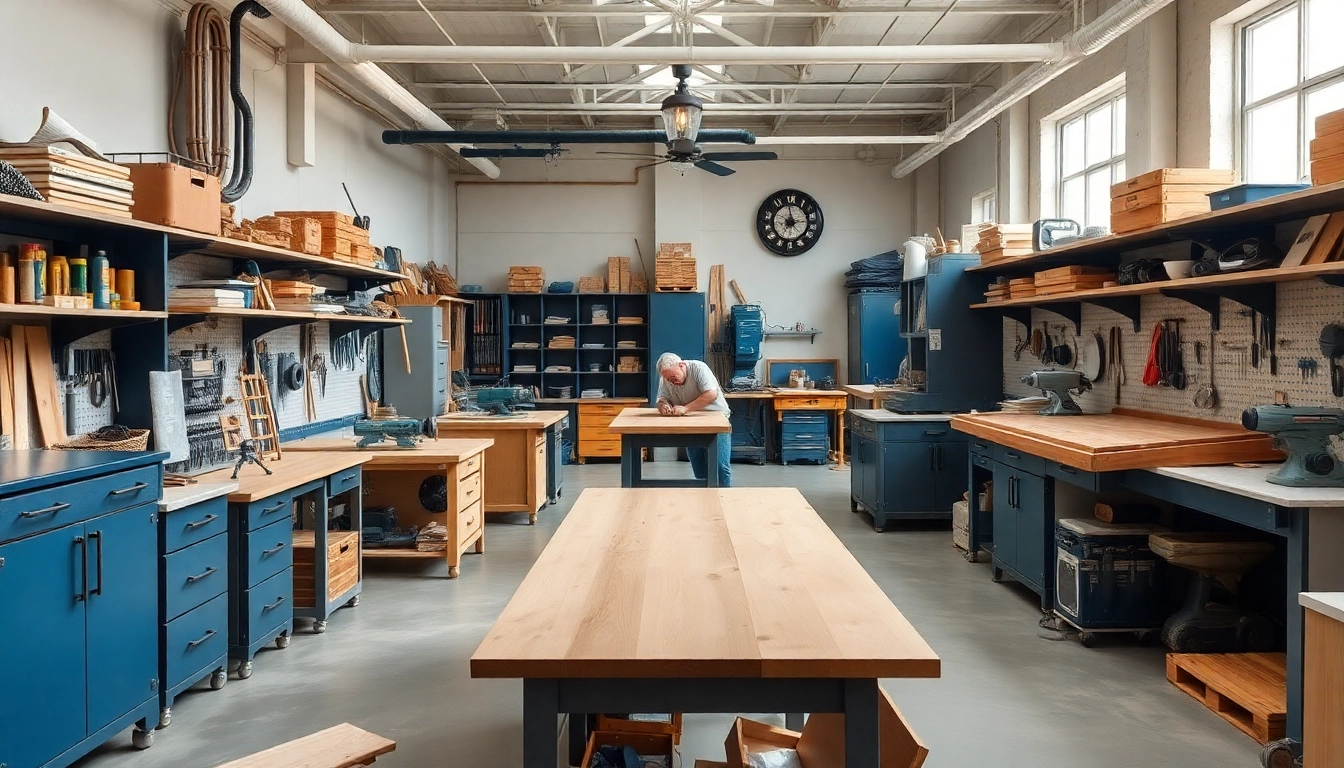 Muebles de taller Beta optimizando el espacio de trabajo con funcionalidad y diseño.