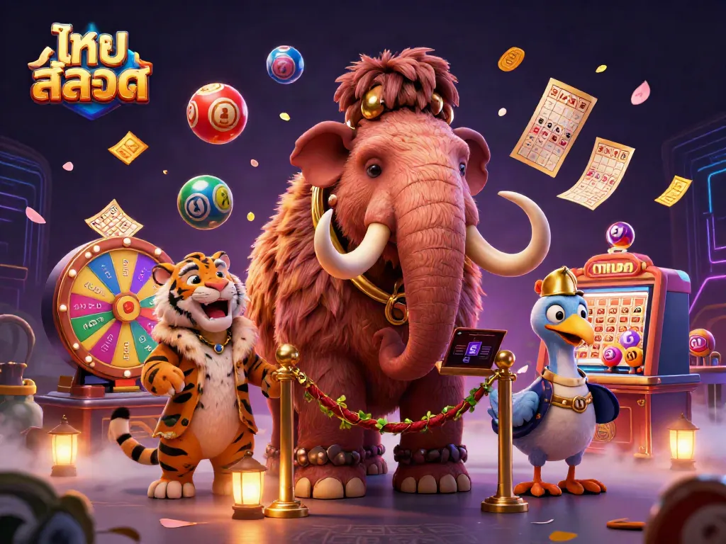 Engage in exciting ไทย สล็อต action with unique characters in a vibrant casino scene full of dynamic elements.
