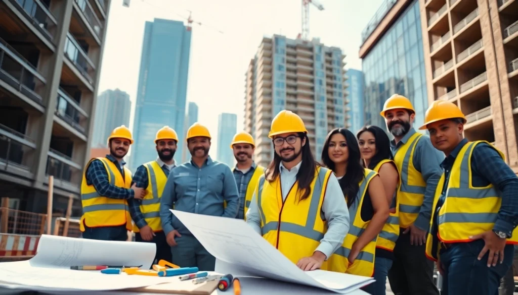 Manhattan General Contractor team collaborating on a building project at a construction site