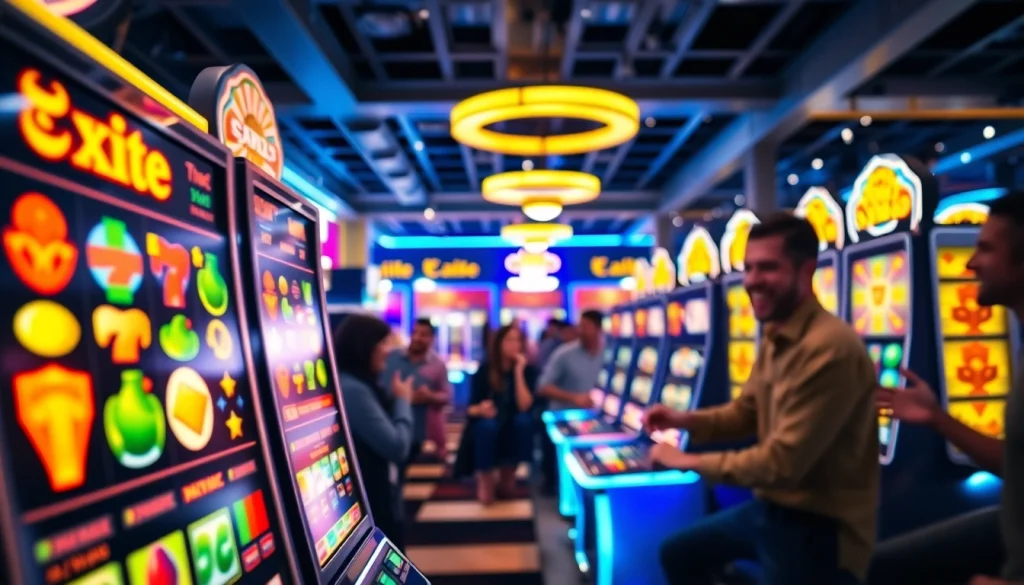 Menggambarkan pengalaman bermain pakde4d slot online dengan pemain yang merayakan kemenangan.