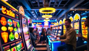 Menggambarkan pengalaman bermain pakde4d slot online dengan pemain yang merayakan kemenangan.