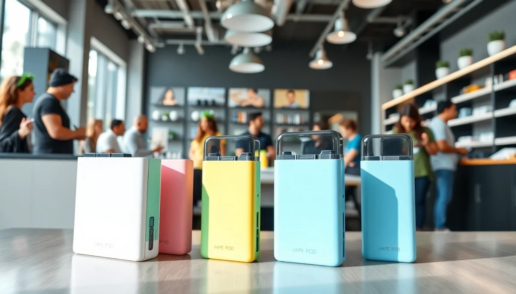 Erleben Sie die Vielfalt der hqd pods in einem modernen Vape-Shop-Umfeld.