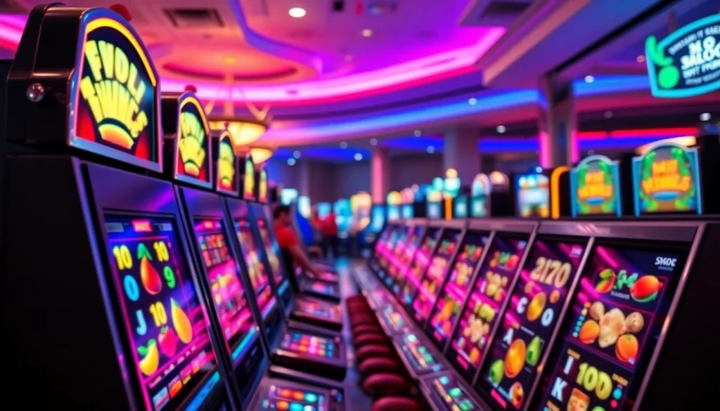 Temukan situs deposit 1000 untuk bermain slot dengan visual mesin kasino yang berwarna-warni.