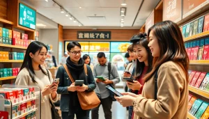 다채로운 소매 환경에서 고객 참여와 디지털 결제를 보여주는 상품권카드 디스플레이